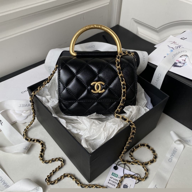 Ch*el top handle bags